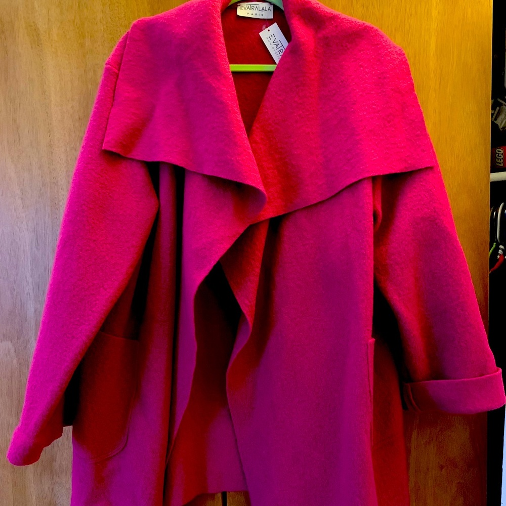 Woman pink coat